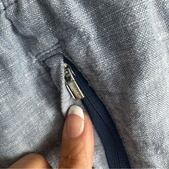 Athleta 6 Retreat Wide Leg Linen Pant in Chambray Blue - Picture 5 of 10